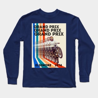 Vintage Motorcycle Grand Prix Elsinore 1974 Long Sleeve T-Shirt